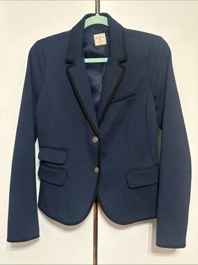 GAP Navy Academy Blazer with Black Trim - Women's Fitted Jacket